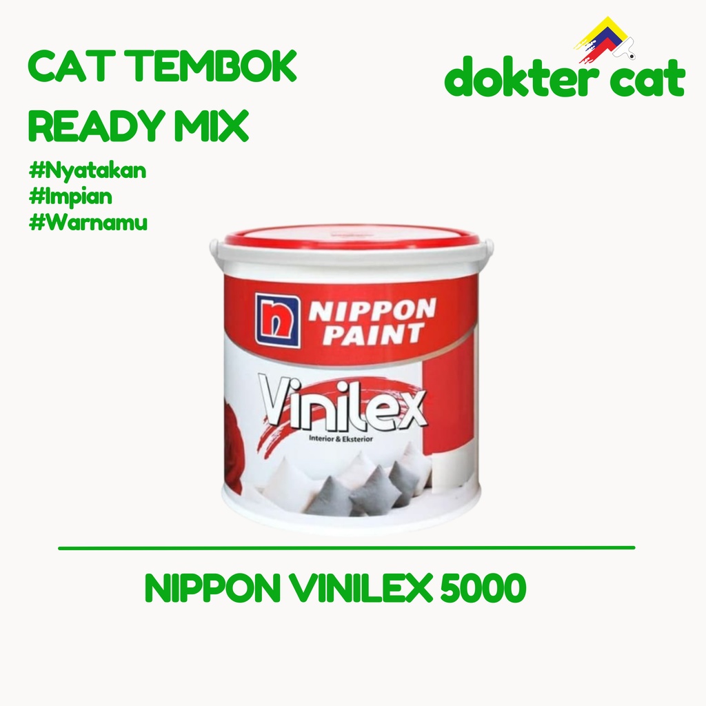 Jual NIPPON PAINT VINILEX 5000 5KG / CAT READY MIX / CAT NIPPON PAINT MURAH