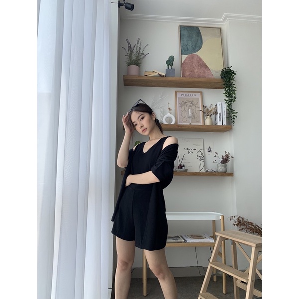 alexa knit set-BLACK
