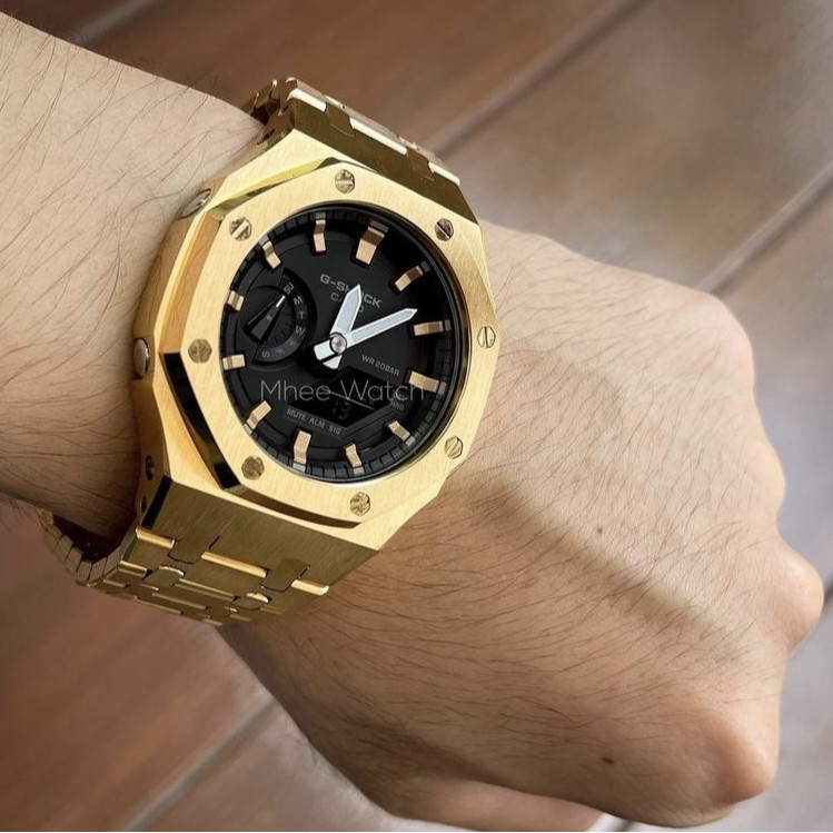 Casio Gshock Ga2100 Custom Stainless Gold