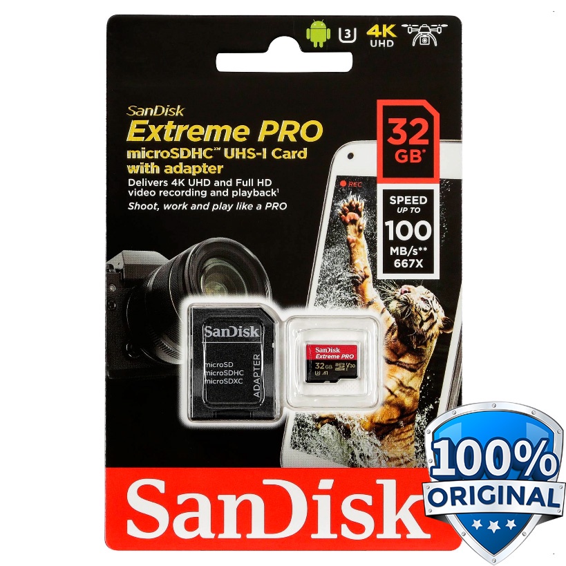 Sandisk MicroSD Extreme Pro 32GB UP TO 100MB/S