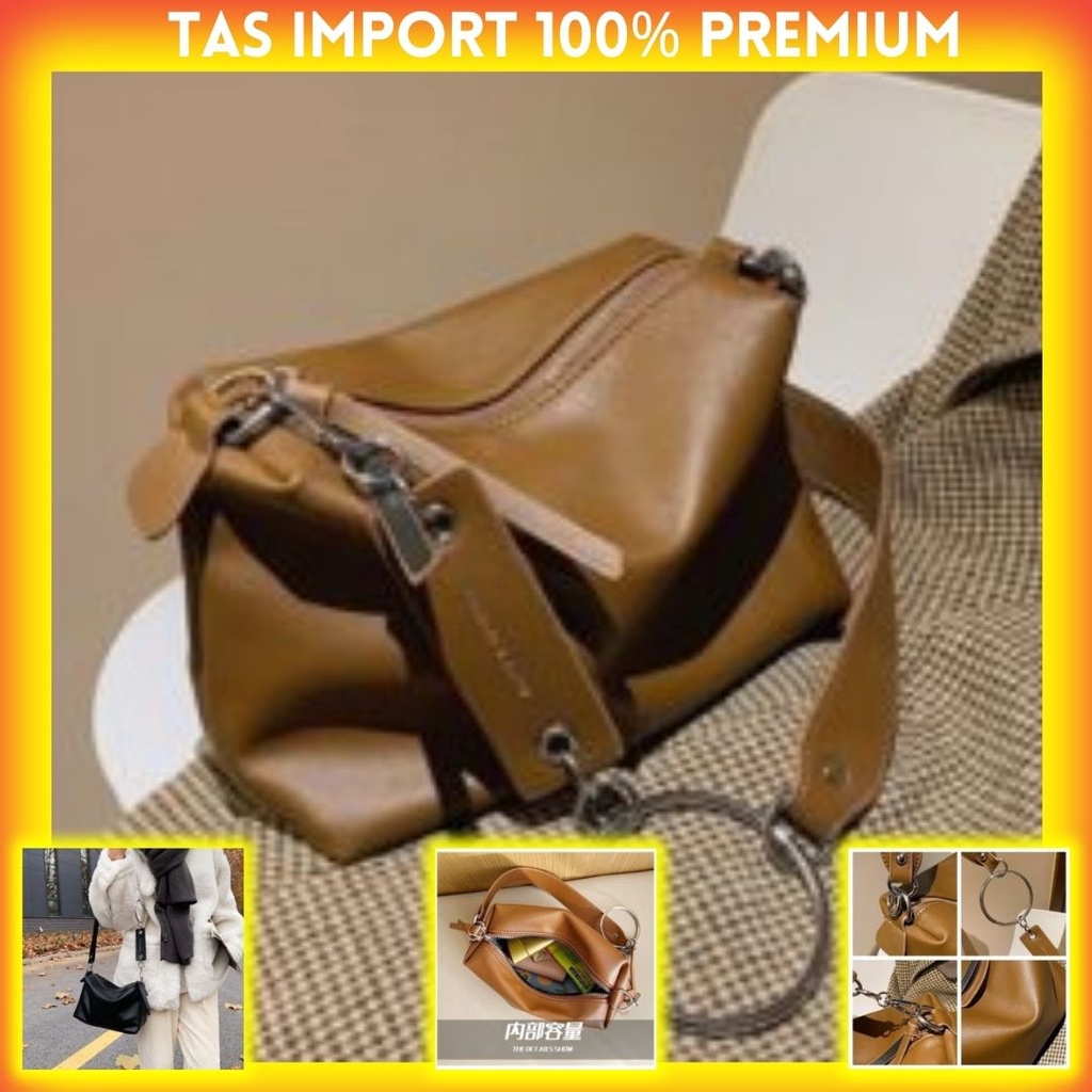 JT3395 tas selempang salempang slempang bahu kulit tali rantai wanita perempuan cewek cewe remaja de