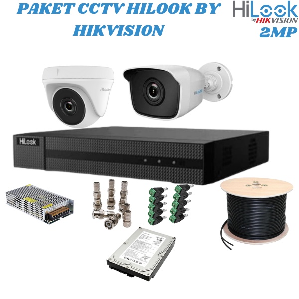 paket 2kamera  cctv hilook 2mp full hd 1080p/paket cctv hilook 2kamera 2mp full hd 1080p/paket cctv 