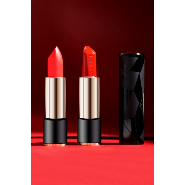 Model Baru Lancome Perancis Murni Velvet Matte Lipstik Lipstik 196 Ruby PFZ1I