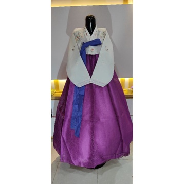 hanbok modern cantik ungu