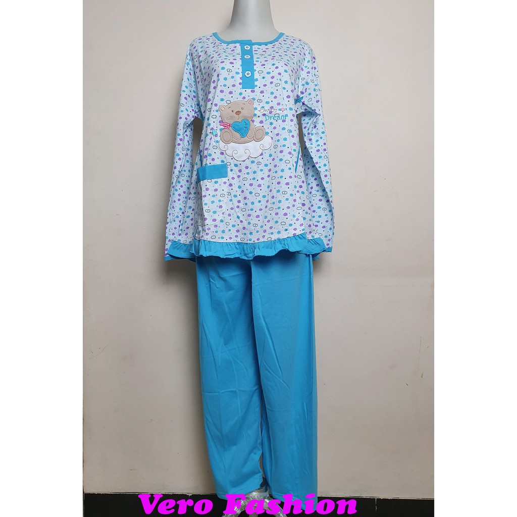 VERO FASHION BABY DOL PP AMRO LENGAN PANJANG CELANA PANJANG BUSUI PIYAMA BAJU TIDUR BABY DOLL WANITA