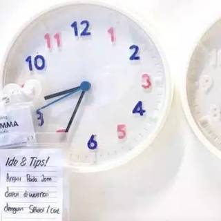  Jam  Dinding  STOMMA Minimalis  Putih 20cm Tanpa Suara 