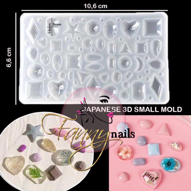 JAPANESSE 3D SMALL MOLD / molding round love shape nail art / cetakan silikon silicon nail acc art