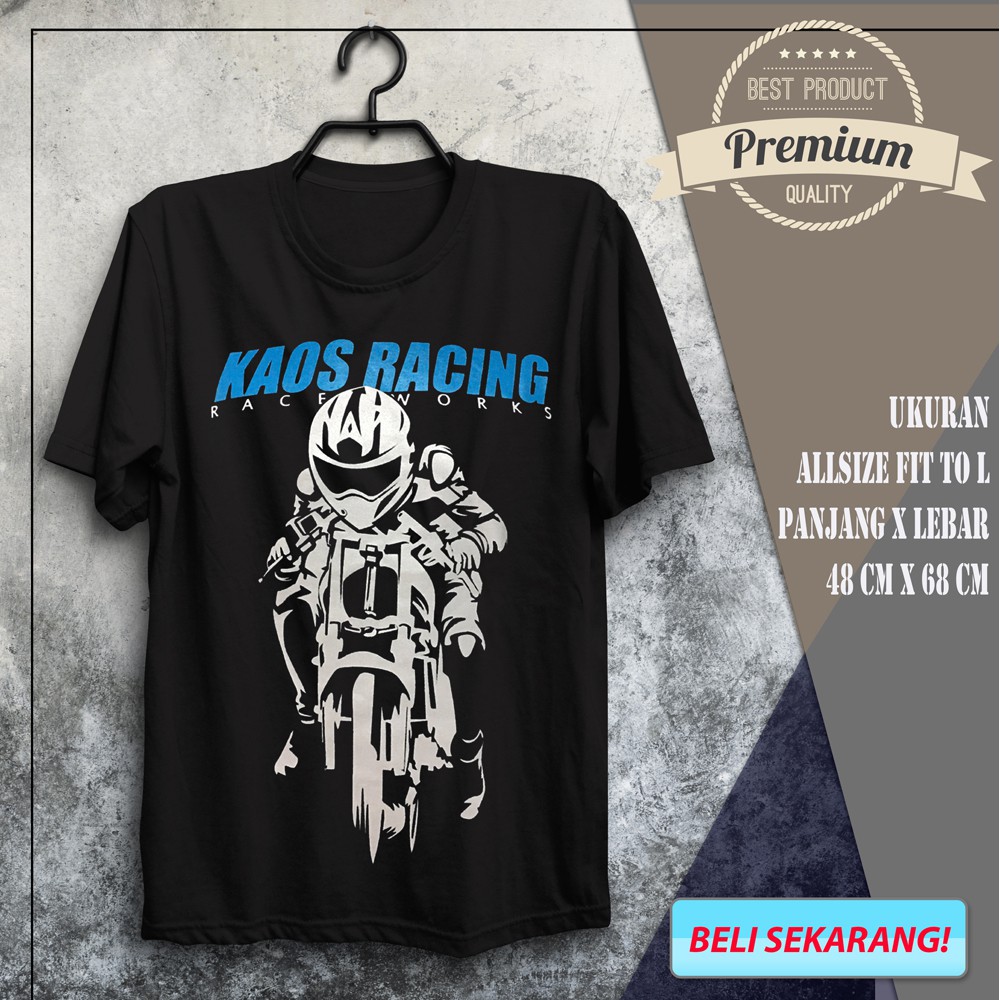 Kaos Distro Baju Murah Motor Drag Racing Balapan RACING Move On