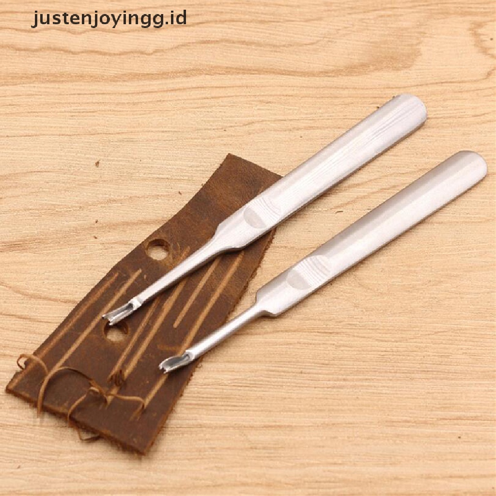 // justenjoyingg.id // Leather Leathercraft Stitching U V Shaped Groover Skiving Edge Beveler Tools ~