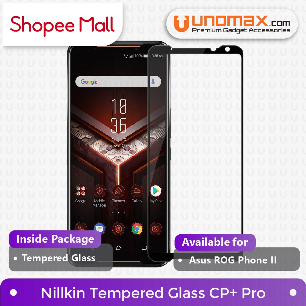 Tempered Glass Asus ROG Phone II Nillkin Anti Explosion CP+ Pro - Black