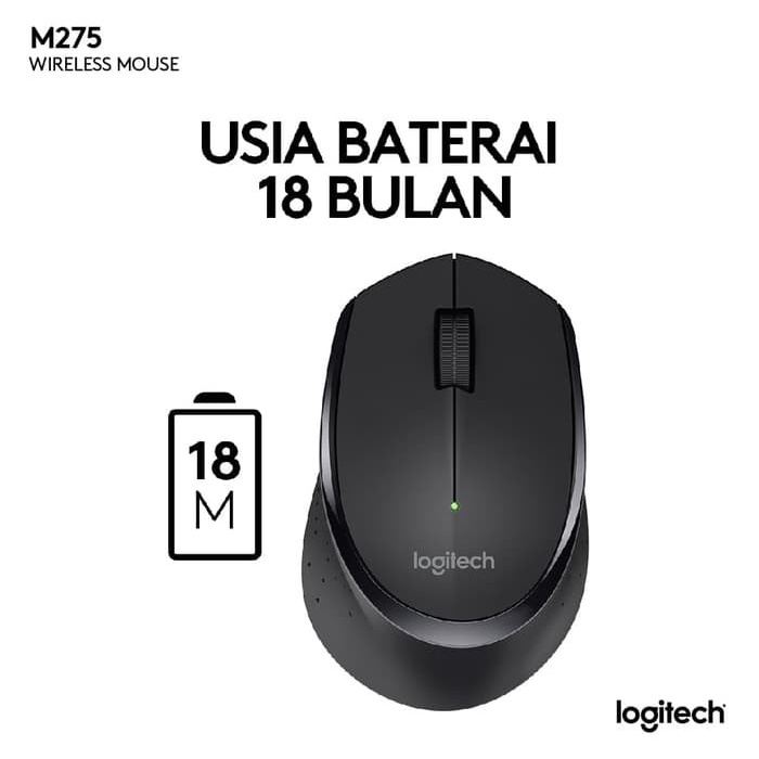 LOGITECH M275 MOUSE WIRELESS ORIGINAL BLACK