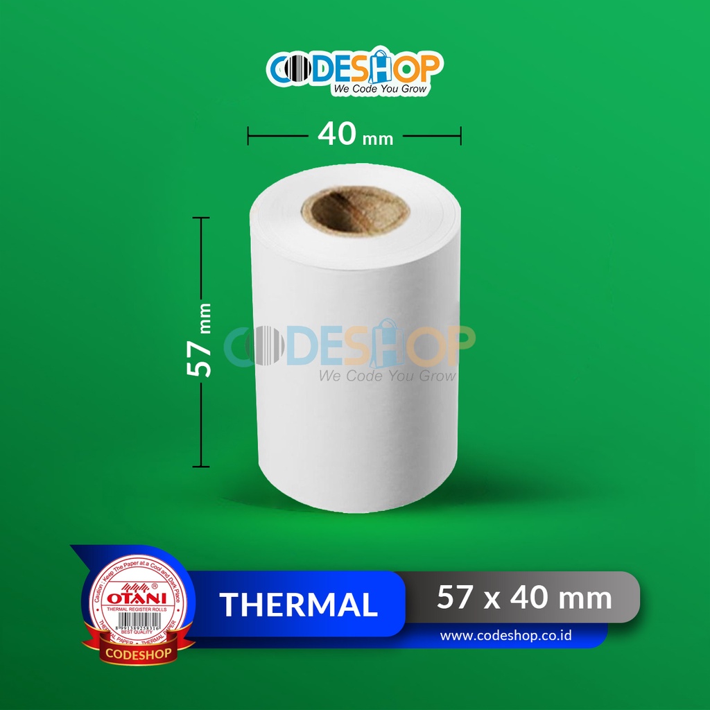 Kertas Thermal Otani 57 x 40 mm Roll Printer Struk Kasir 58mm