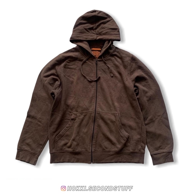jaket zip hoodie zara man second original
