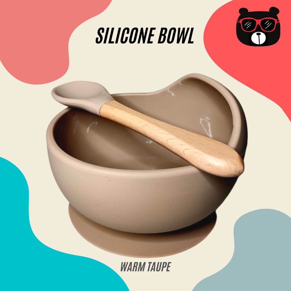 Tempat makan anak | Mangkok bayi | Silicone bowl + Spoon