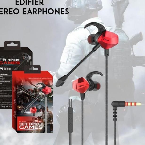 ✈ Headset - Handsfree Gaming GM-007 GM-008 Edifier Stereo Earphones Games Plus Mic Universal Jack Au