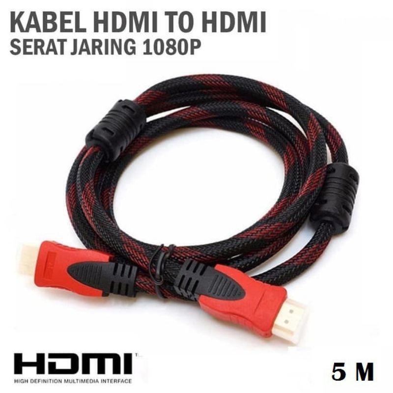 KABEL HDMI 1.5M 3M 5M SERAT JARING