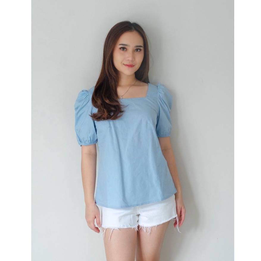 BLOUSE WANITA - ATASAN BAJU WANITA BAHAN KATUN [ JOSIE TOP ] - HAZEL CLOTHING-2