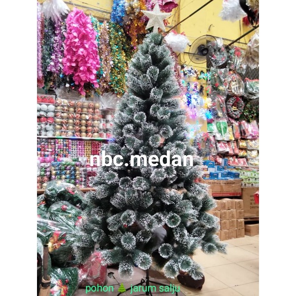 Promo 150cm (1.5m): POHON NATAL 1.5m (5feet) 150 cm KOMPLIT UNGU+PUTIH RAINBOW+MERAH+KUNGING