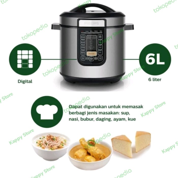 Wtb004 Philips All In One Electric Pressure Cooker Hd2137/30 Hd 2137 Promo