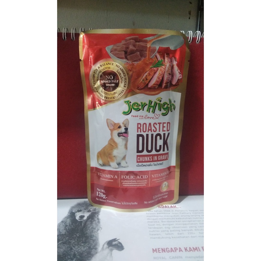 Jerhigh Wet Food Pouch 120g Cemilan Anjing