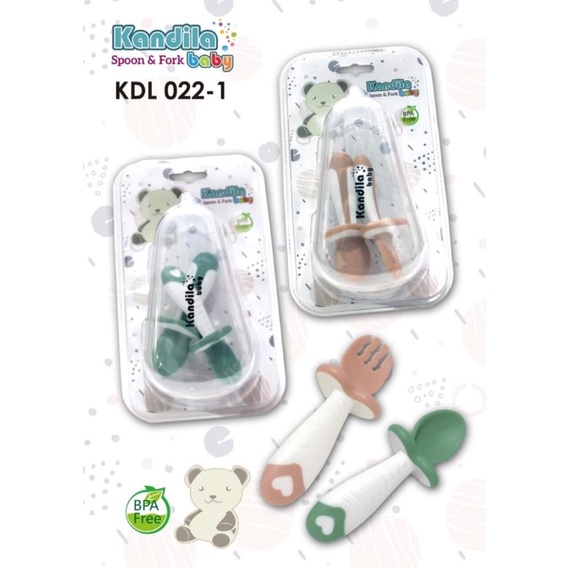 sendok garpu silicone kandila baby