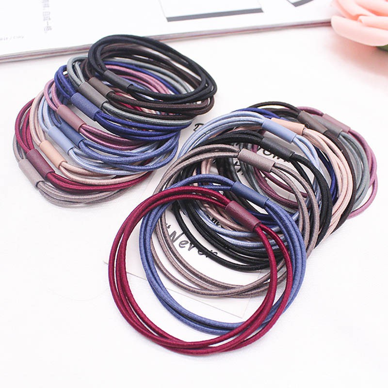 Ikat Rambut Ponytail Korea 3 lapis / Karet Rambut / Kuncir Rambut Warna Warni