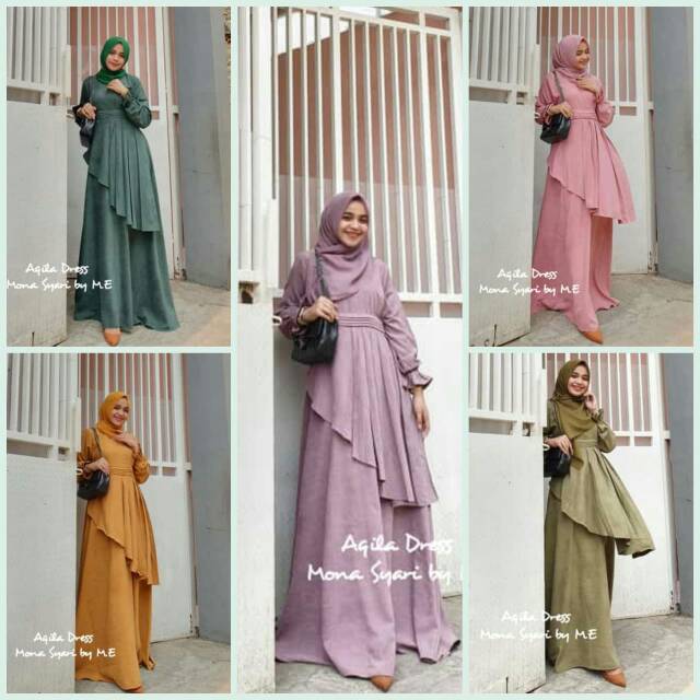 Gamis AQiLa Dress Ori By Mona syari