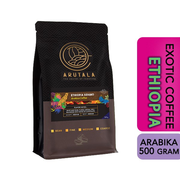 

⭐BISA COD⭐ ARUTALA Kopi Ethiopia Sidamo Arabica 500 Gram - Giling Kasar