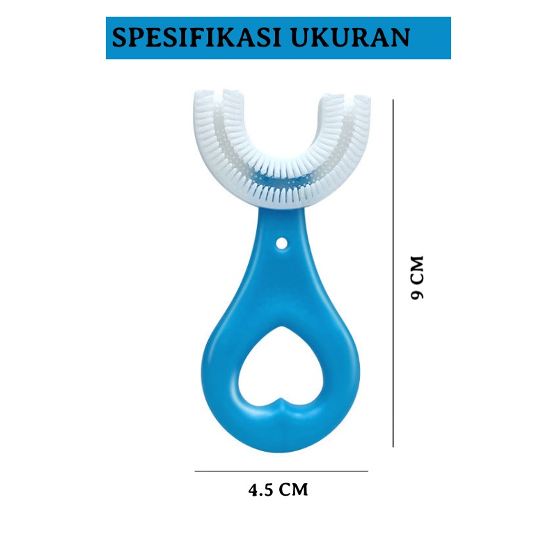 [EIKE] SIKAT GIGI ANAK BENTUK U BAHAN SILIKON / TRAINING TOOTHBRUSH / TOOTH BRUSH BABY SILICON TYPE U 360° SIKAT GIGI ANAK BENTUK U LEMBUT TRAINING