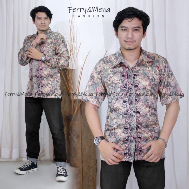 MOTIF TEBARU KEMEJA BATIK PRIA / KEMEJA BATIK PANJANG / HEM BATIK LENGAN PENDEK