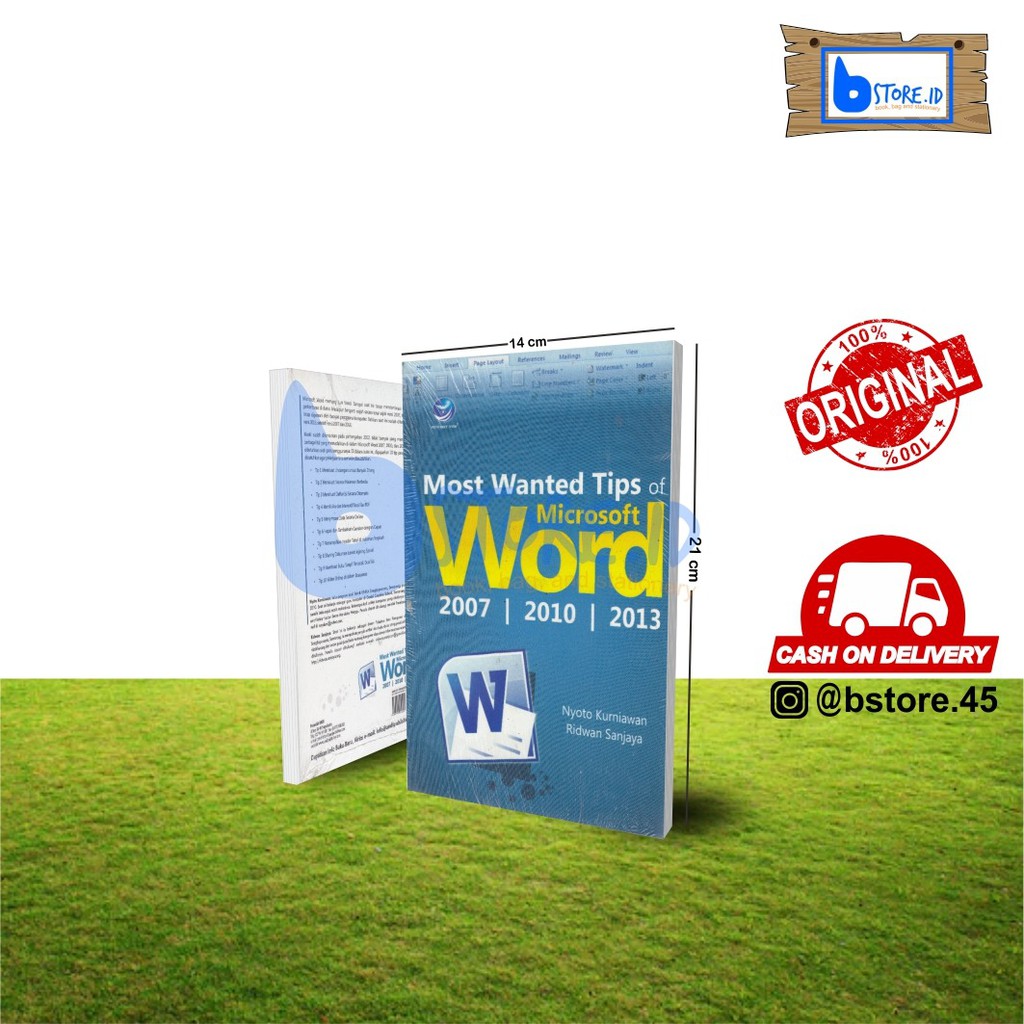 Buku Most Wanted Tips of Microsoft Word 2007, 2010, 2013 - Nyoto Kurniawan dan Ridwan Sanjaya