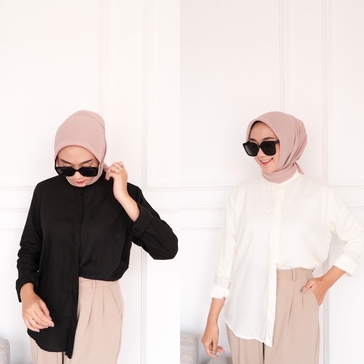 MAUDY KEMEJA WANITA  - KATUN RAYON PREMIUM - BAHAN ADEM - BISA COD