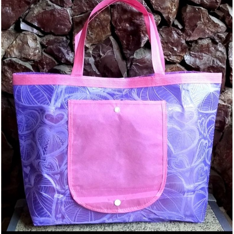 

Foldable Tote Goodie Bag Tas Lipat Spunbond 3D Premium Hajatan