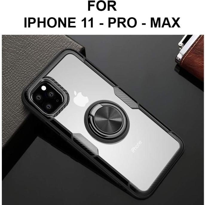CLEAR IRING CASE IPHONE 11 - PRO - MAX CASING HP COVER FUZE CARBON TPU