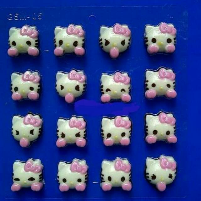 Cetakan Coklat Puding Mika Kepala Hello Kitty Emoji