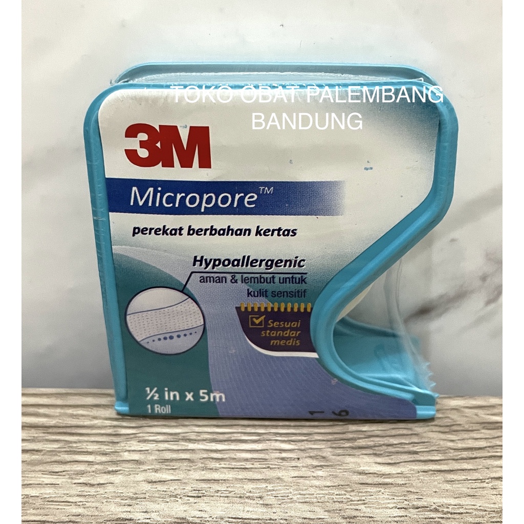 Jual 3M MICROPORE KECIL 1/2IN X 5M PAPER TAPE HYPOALLERGENIC PEREKAT