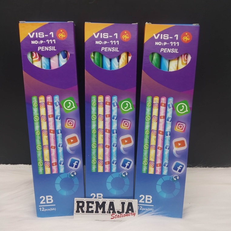 

Pensil VIS-1 Sosmed P-111 Per pack