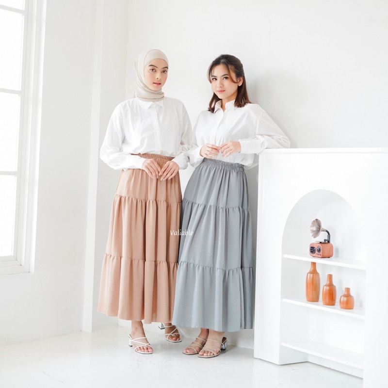 Hayfa Skirt Ruffle Crinkle Valiable