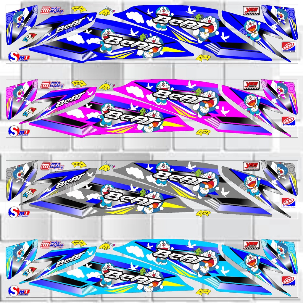 STRIPING BEAT KARBU MOTIP KARAKTER STIKER BODY MOTOR