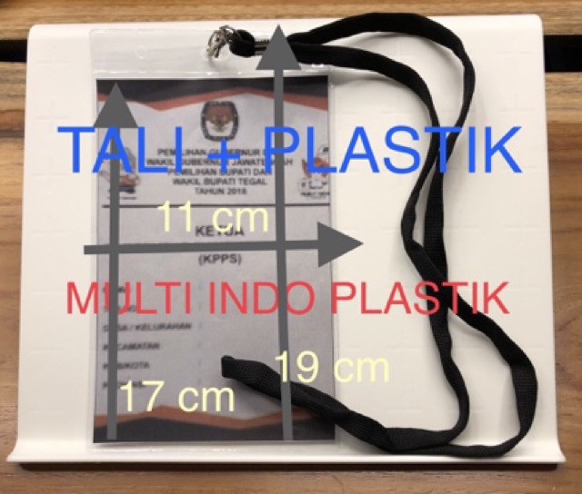 Tali id card/tali kain 1 cm/tali nametag/plastik id card/kantong nametag/paket tali panitia/id card