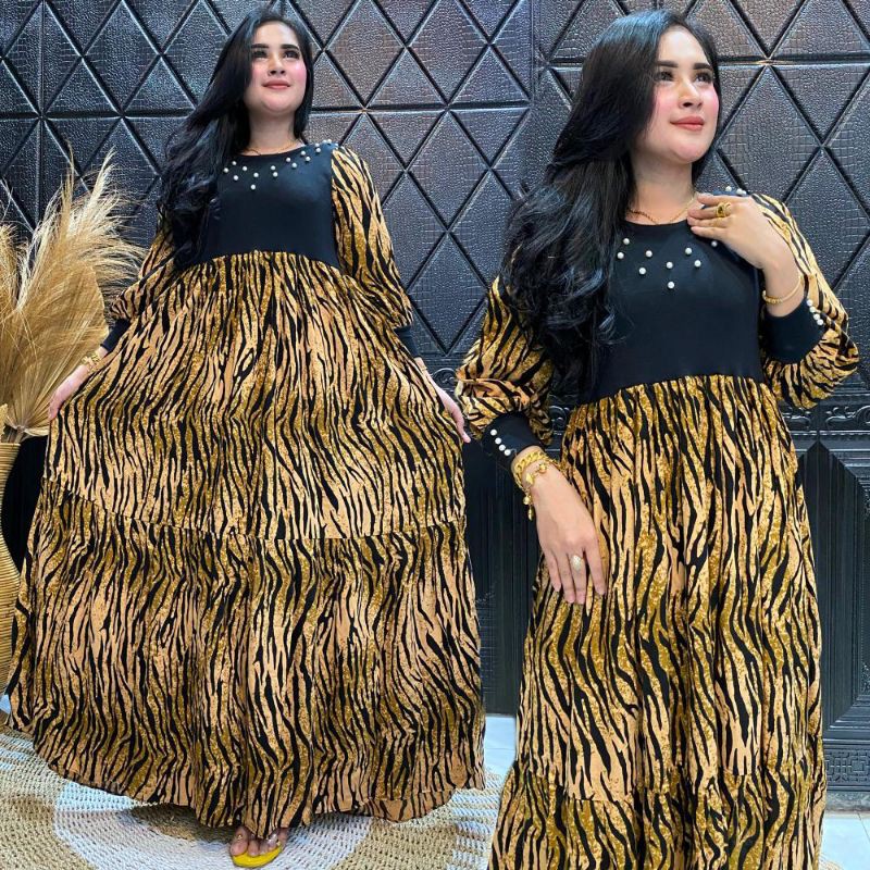 Dress ZK 5 (leopard mutiara)