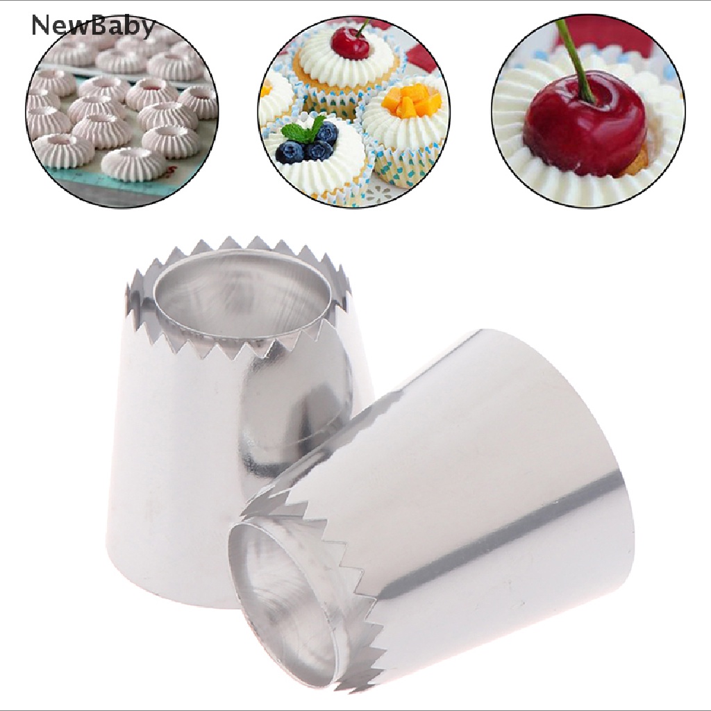 2pcs Spuit Piping Icing Ukuran Besar Untuk Dekorasi Kue