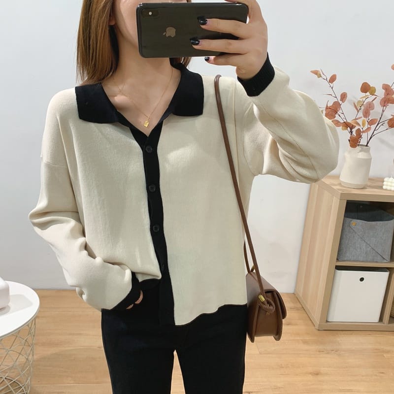 Jane Collar Cardigan Wanita Outwear | Sweater Bahan Fleece Korean Style | Sweater cardigan Kekinian