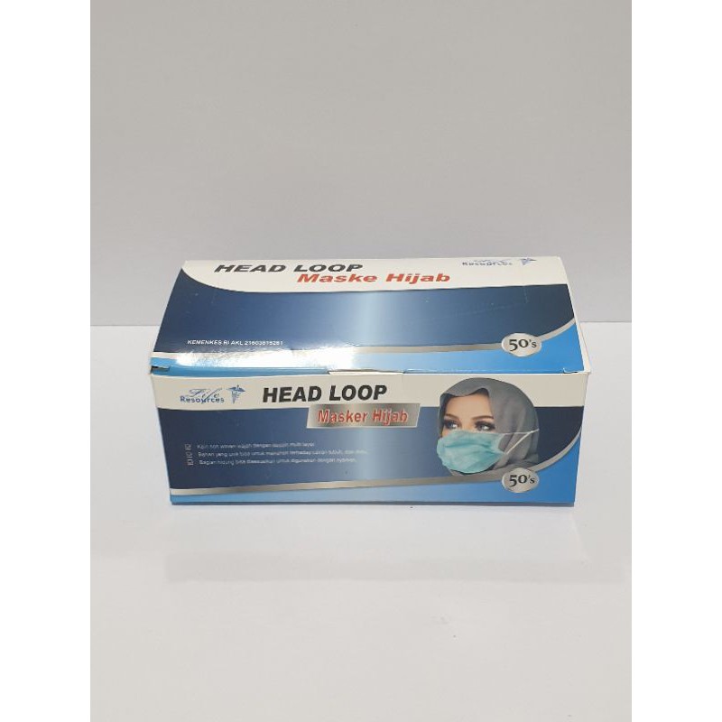 Masker Headloop 3ply / Masker Hijab 3ply / Masker Medis