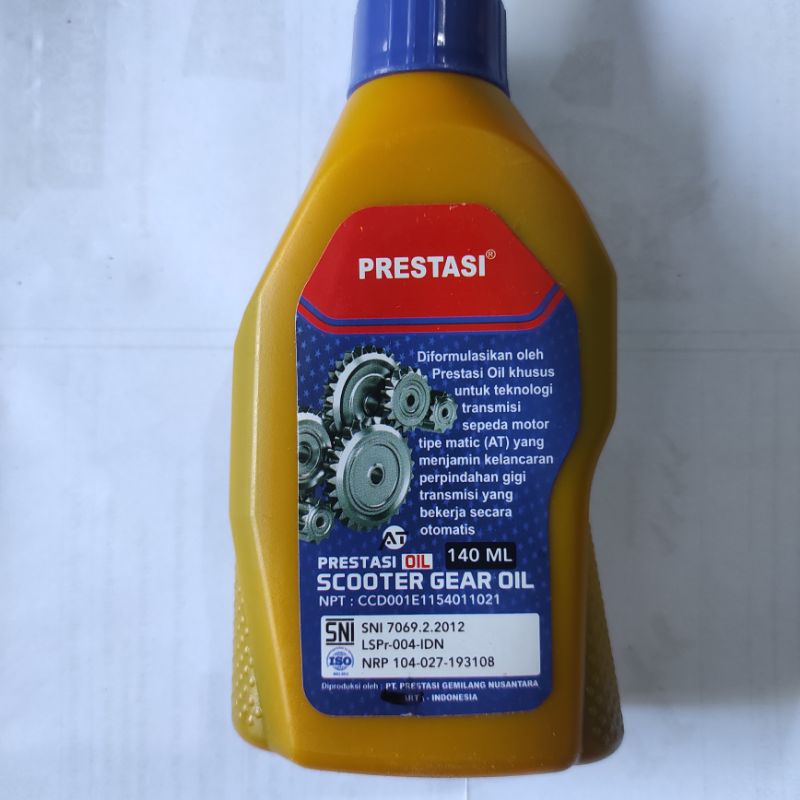 GEAR OIL PRESTASI, Oli Gear Matic 140 ML