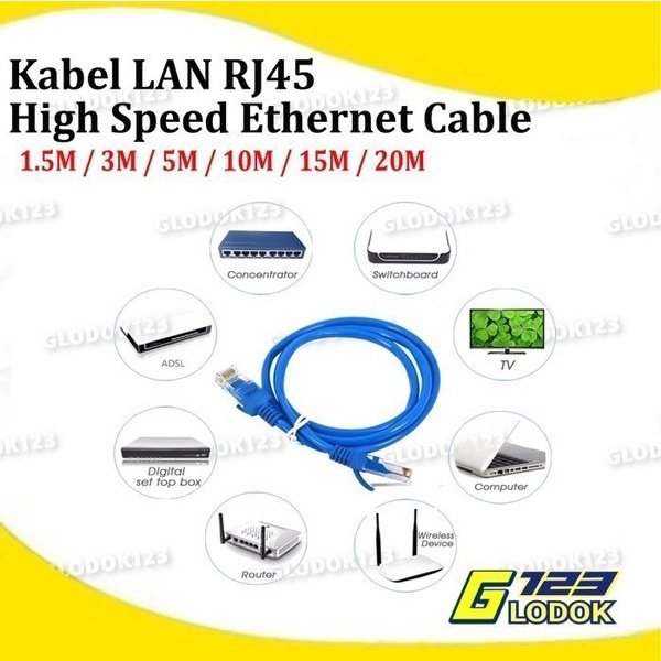 Kabel LAN Ethernet Internet UTP RJ45 Cat5E 1.5 3 5 10 15 20 Meter