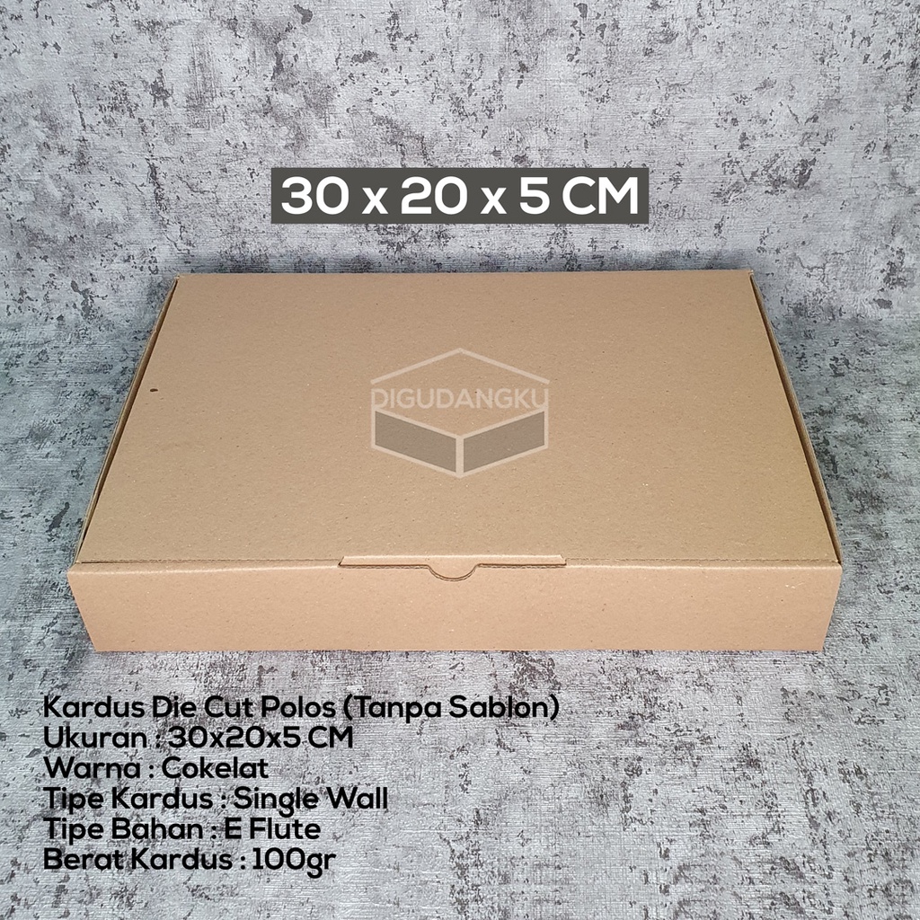 Jual PAKET Kardus Die Cut Box 30x20x5 cm (Isi 10) | Kotak Kado / Kotak ...