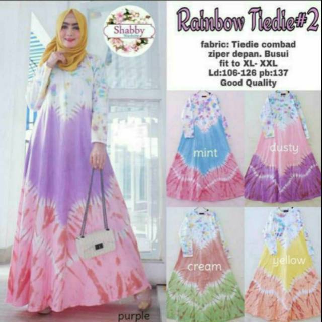 Batik Gamis pelangi