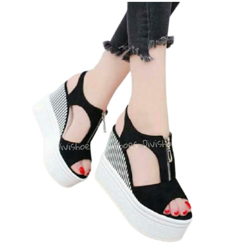 Sandal Wedges DV127 Kombinasi Warna