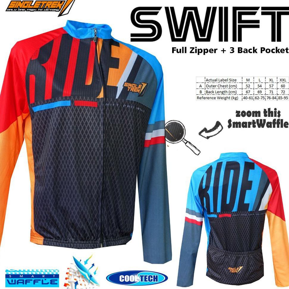 Special Jersey Sepeda Scott Orange Lengan Panjang Baju Sepeda